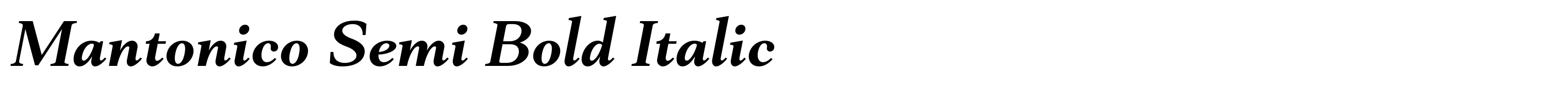 Mantonico Semi Bold Italic